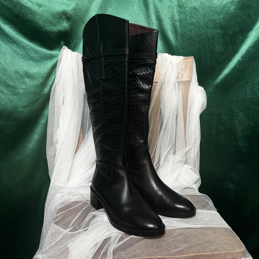 Colt Leather Wide Calf Knee-High Boots NWT